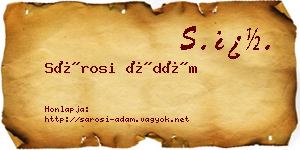 Sárosi Ádám névjegykártya