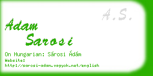 adam sarosi business card